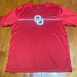 Champion Red Short Sleeve Tee with OU Logo